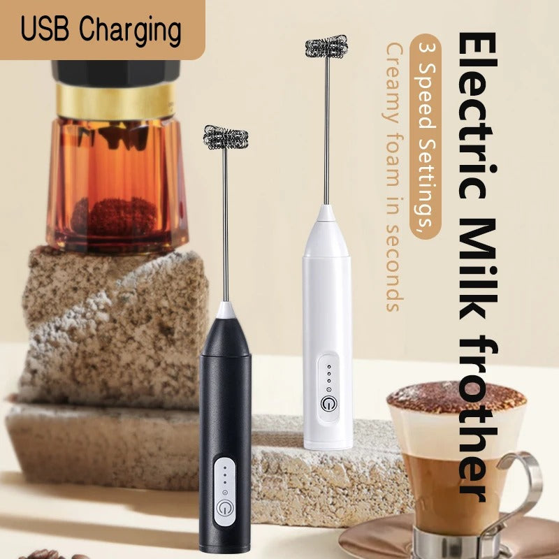 Electric Milk Frother & Steamer — Handheld