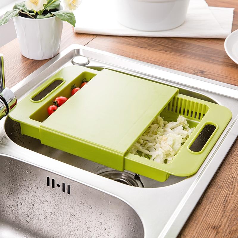 Over-Sink Cutting Board with Colander