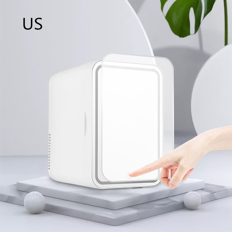 Skincare Mini Fridge with Mirror & LED