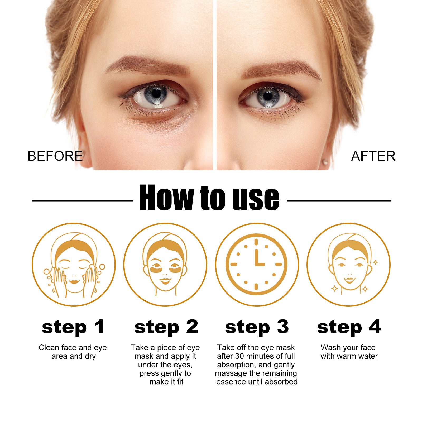 24K Gold Collagen Eye Patches